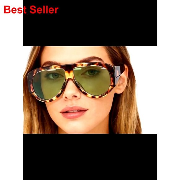 Vintage Oversized Pilot Sunglasses Big Frame Windproof UV400 Protection main image 4